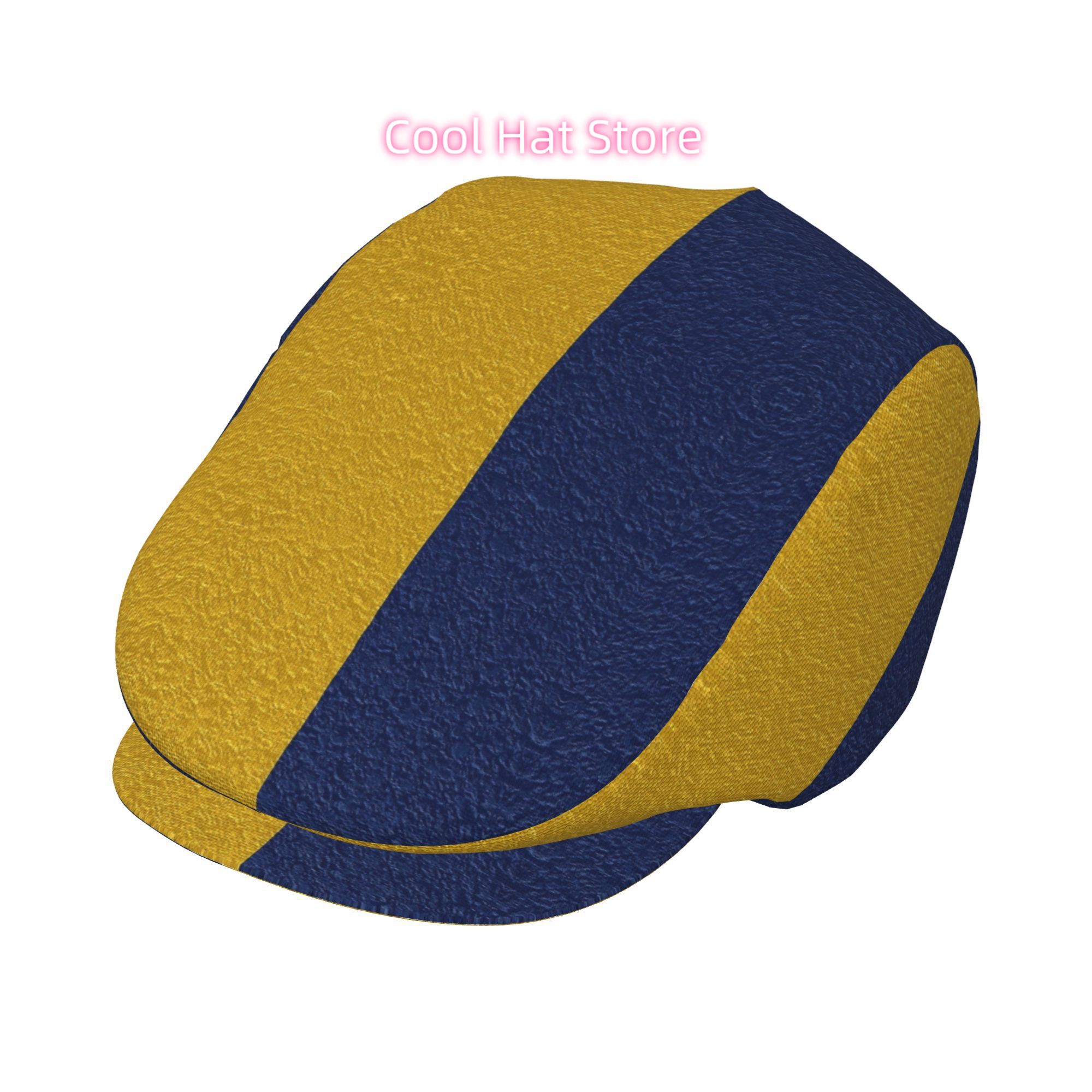 Newsboy Cap Ivy - Casquette plate unisexe jaune et bleu
