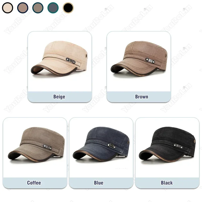 Casquette plate en cuir vieill - Dad Hat Cotton avis et prix
