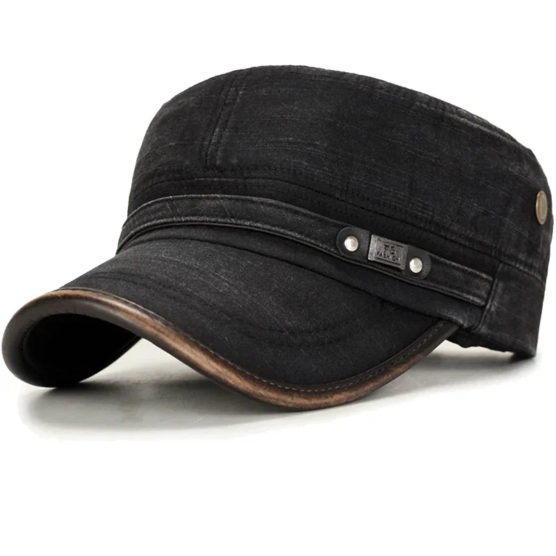 Casquette plate en cuir vieill - Dad Hat Cotton avis et prix