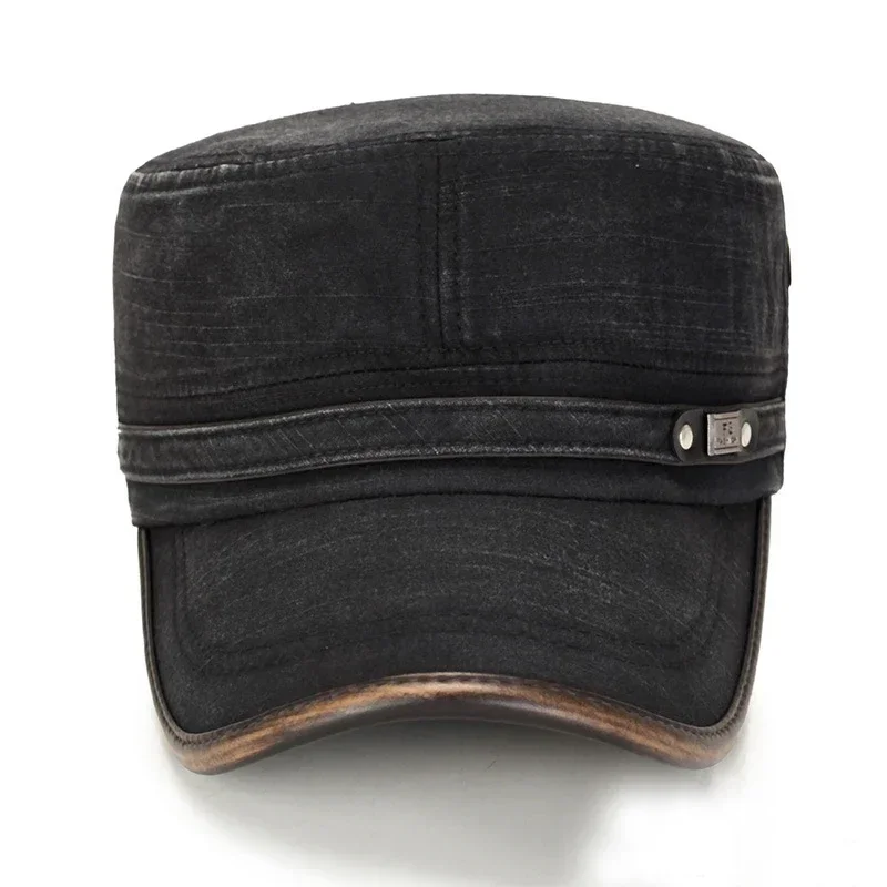 Casquette plate en cuir vieill - Dad Hat Cotton avis et prix